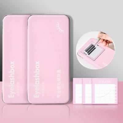 Empty Magnetic Fake Eyelash Storage Box With 6 Diskettes False Eyelash Holder Case Container Travel Pallet Lash Holder