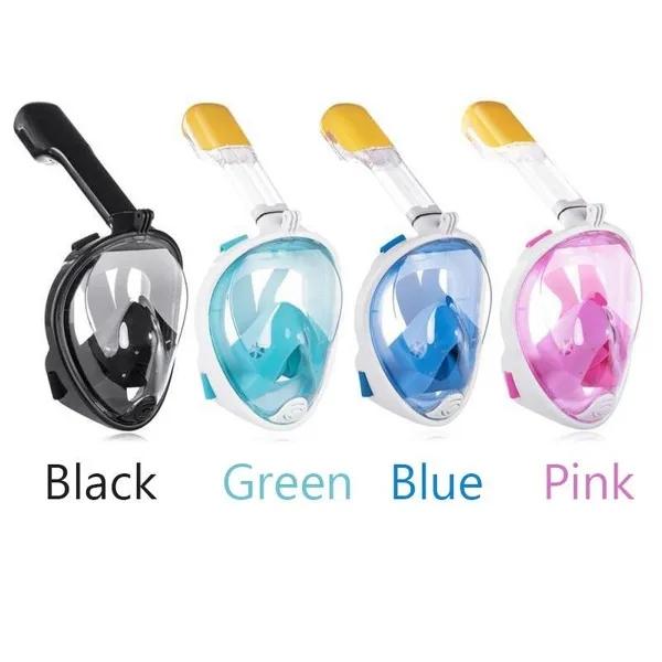 Underwater Scuba Anti Fog Full Face Diving Mask Snorkeling Breathing Masks Safe Waterproof Waterproof Swimming Equipment for Young Adults