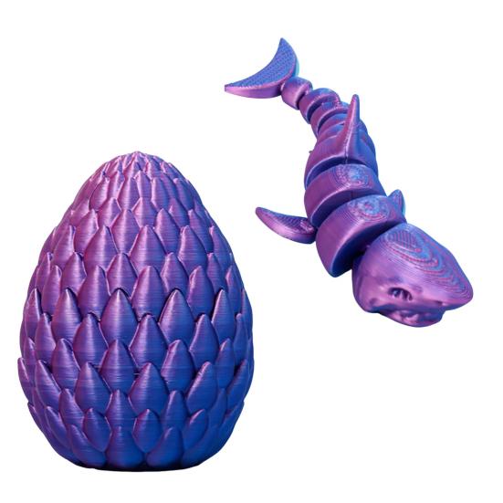 

1 Set 3D Printed Shark Figurine Movable Joints Shark Fidget Toy фиолетовый