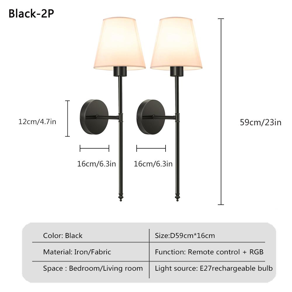 Nordic LED Charge Wall Lamp RGB Bulb Removable Wireless For Bedroom Corridor Hallway Interior Luminaire Bedside Light Decoration