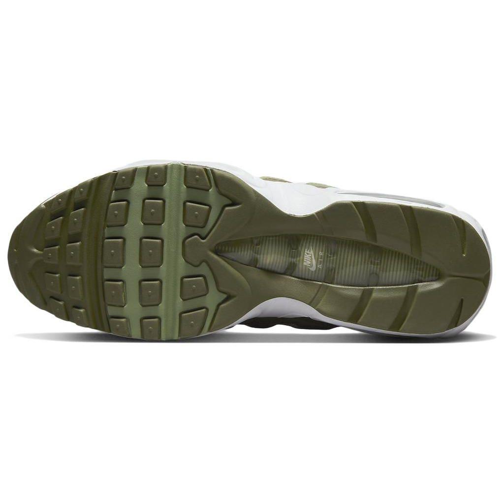 Nike Air Max 95 White Oil Green Men Sneakers Medium-Olive FD0780-100