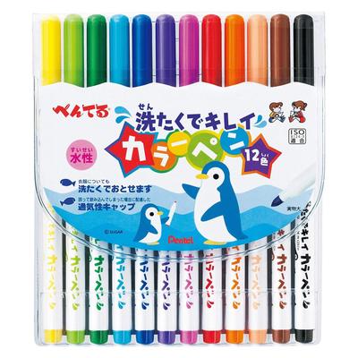 Pentel Water-based Markers, 12 Colors