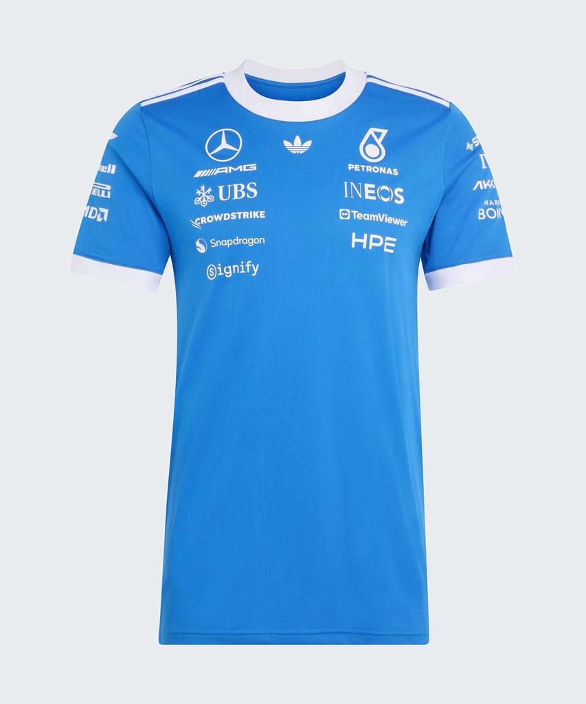 ADIDAS Mercedes Amg F1 Team Blue Wonder Driver Jersey - Bluebird:White / Kw1660