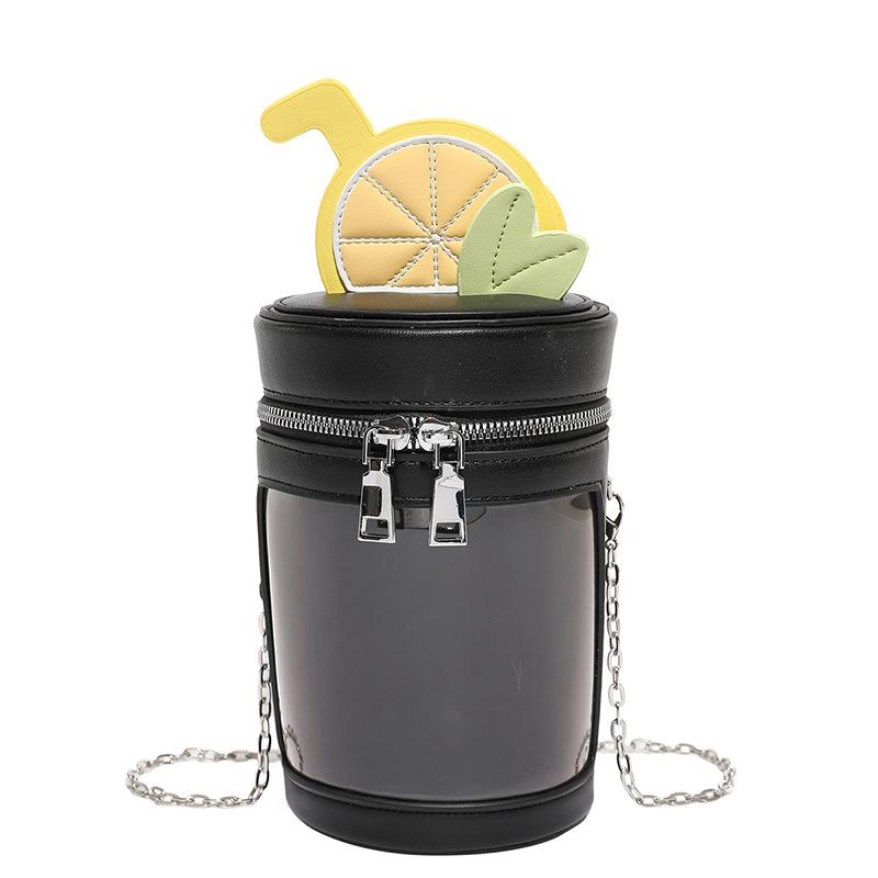Womens PU Leather Cylinder Bag Shoulder Crossbody Round Bag Vintage Bucket Handbag with Double Metal Zipper Top Handle