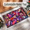 Personalized Crystal Velvet Carpet Custom Name Text,The Amazing Digital Circus Anti Slip Area Rug For Home Decoration
