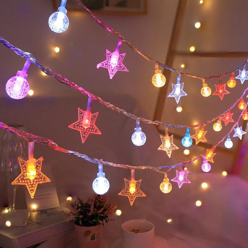 Colorful Solar LED Ball String Lights for Outdoor Christmas Decor