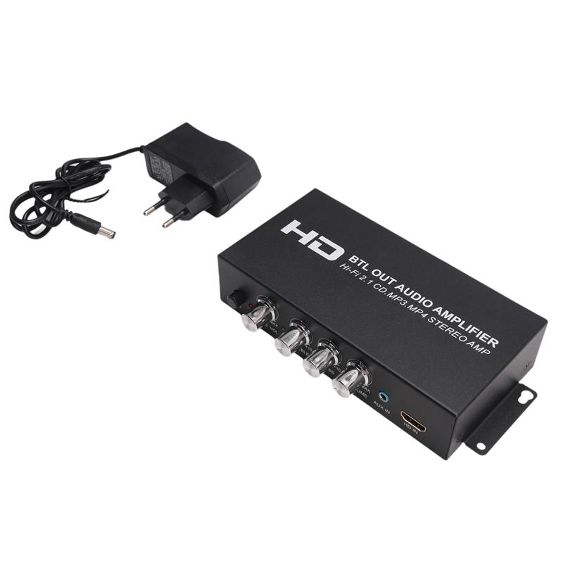 

ABUO-HI-FI 2.1CH Audio Amplifier 160W+80W For Bluetooth/-Compatible / RCA /AUX Bass/Treble Control For Home/Car EU PLUG чорний