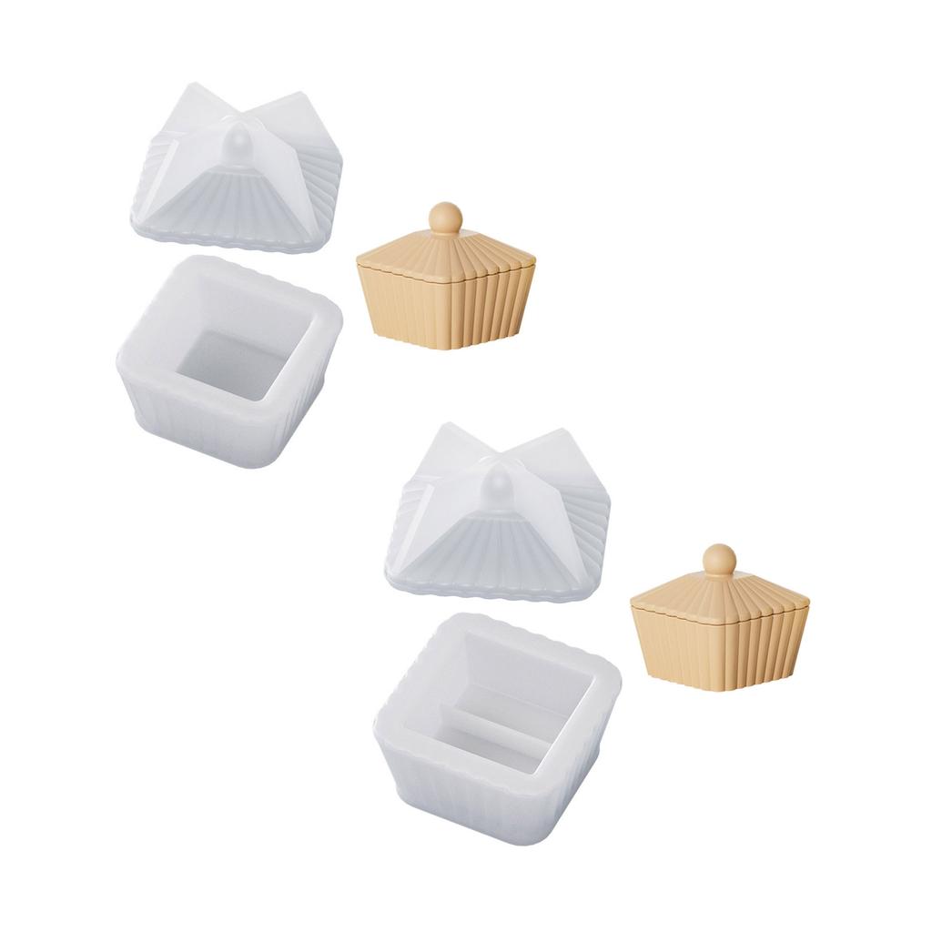 Flowerpot Silicone Mold Stripe? Trapezoid Storage Box Gypsum Concrete Mold Candle Potted Crystal Epoxy Resin Mould DIYs