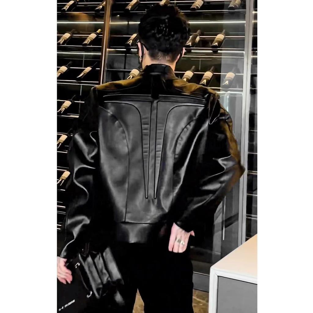 Spring and Autumn New Vintage Maillard Casual Commuter Versatile Short Jacket Top Leather Jacket Men and Women