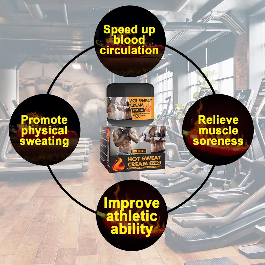 EELHOE Muscle Firming Cream 120g Boosts Workout Results, Sculpts Abs, Reduces Belly Fat, and Firms Skin.
