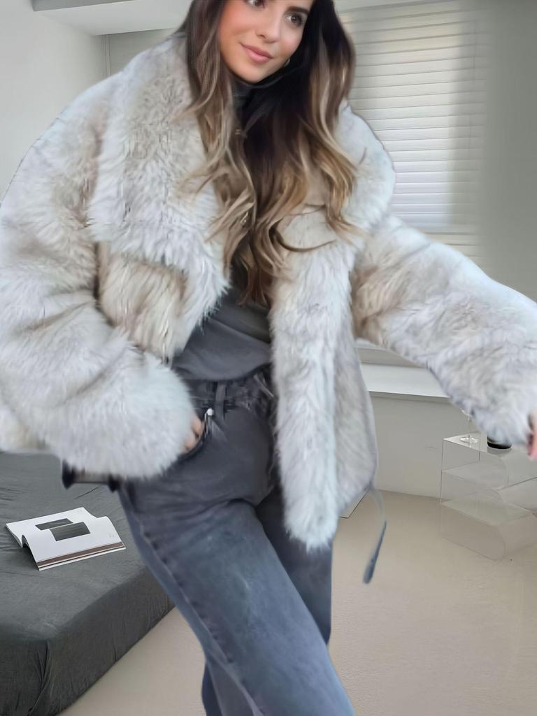 2024 Winter Women's Fox Fur Overcoat - Trendy European & American Fashion