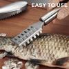 Fish Scale Remover Set Stainless Steel Fish Scale Seafood Scraper Sawtooth Easily Remove for Chef and Home Cooks Fish Cleaning