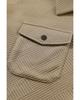 Azura Exchange Khaki Solid Textured Flap Pocket Buttoned Shacket
