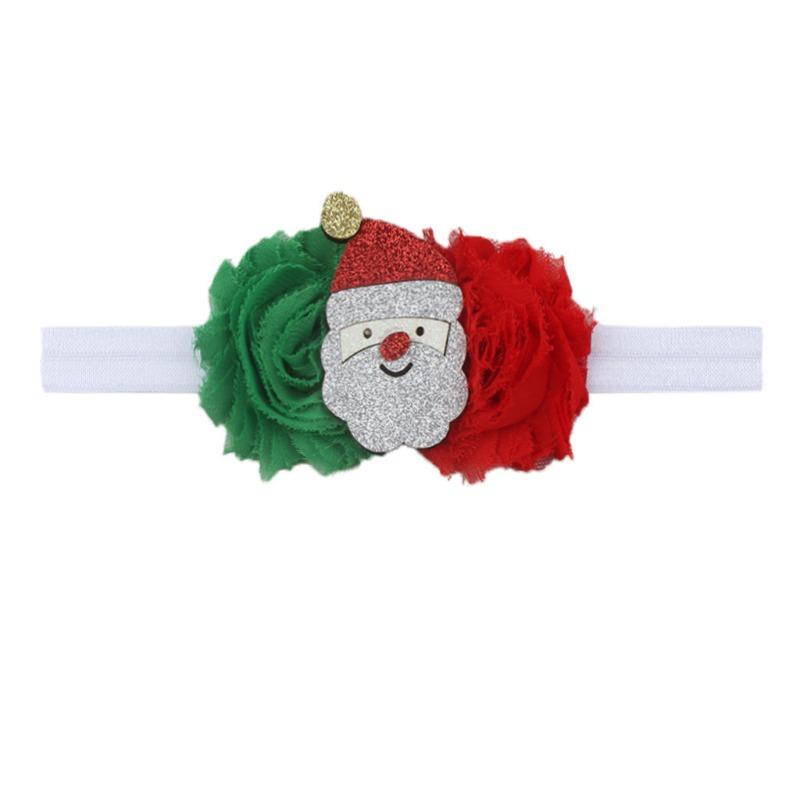 Christmas decorative headband cute children's Christmas old flower stitching cartoon pattern headband children's headband