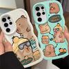 Capybara Cartoon Soft Phone Cover Case for Samsung Galaxy S24 S20 FE S23 Plus S22 Ultra A25 S21 S25 A26 A34 A24 A54 A36 A55 A35