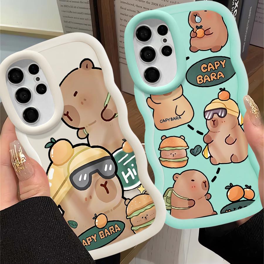 Capybara Cartoon Soft Phone Cover Case for Samsung Galaxy S24 S20 FE S23 Plus S22 Ultra A25 S21 S25 A26 A34 A24 A54 A36 A55 A35