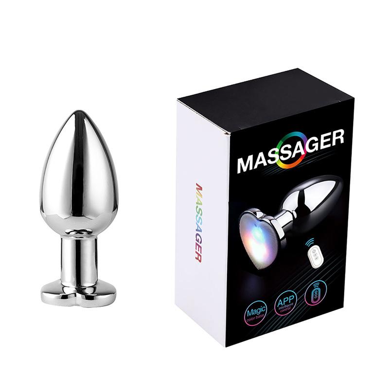 Heart-shaped Vibrating Luminous Anal Plug Butt Plug G-spot Masturbation Anal Dildo Adults Pleasure Couple Sex Toys App Control