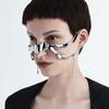Gothic Mask Cyber Punk Liquid Irregular Silver Color Hollow Women Men Party Individuation Individual Jewelry Accessory