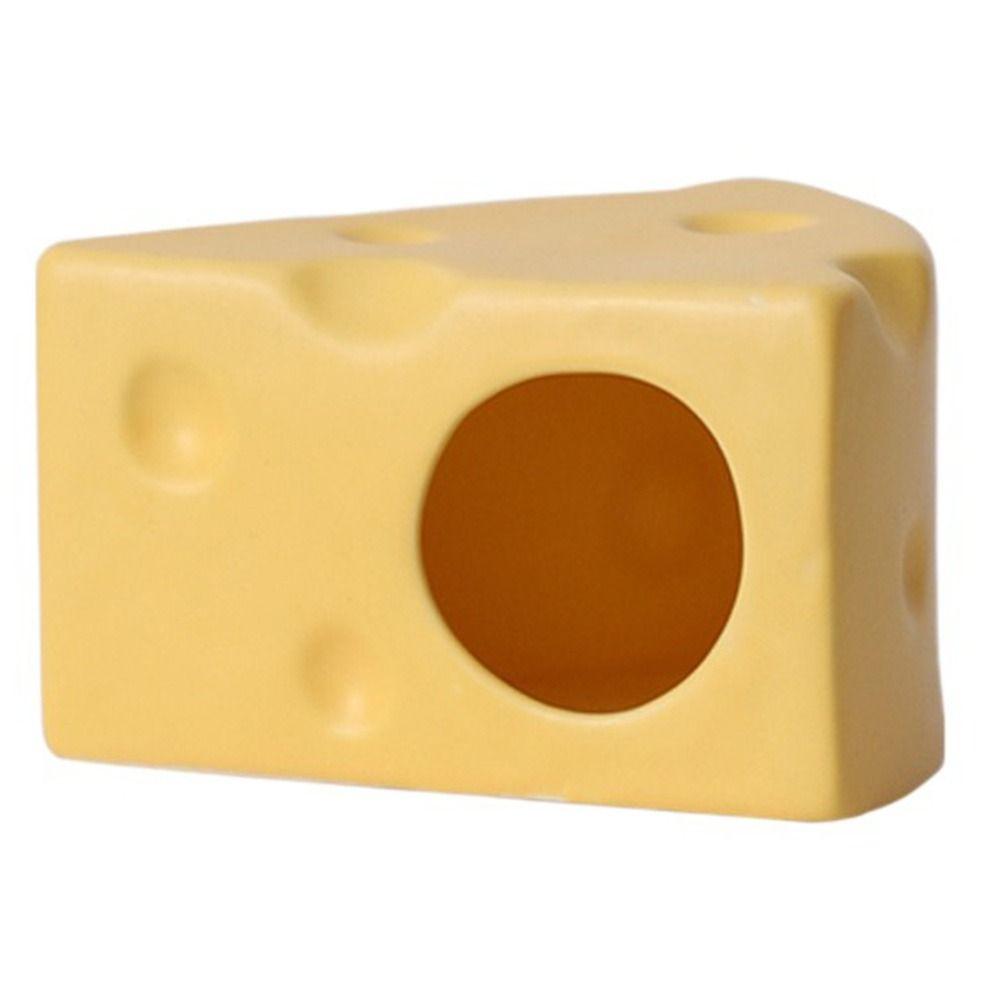 Kreatives Keramik-Hamsterhaus Käseform Futter Napf Leicht zu Reinigen Hamster Futterspender Haustier Nesting