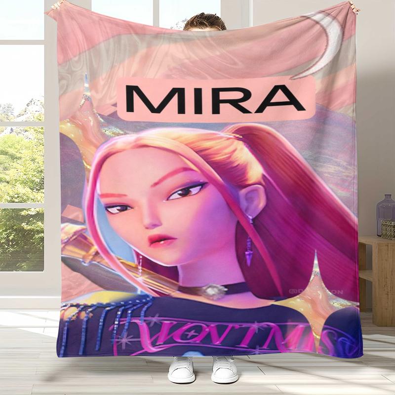 K-Pop Demon Hunters Golden Saja Boys Coperta di Flanella, Coperta in Peluche Ultra Morbida e Calda per Casa Camera da Letto Letto Divano Copertura Ufficio Picnic