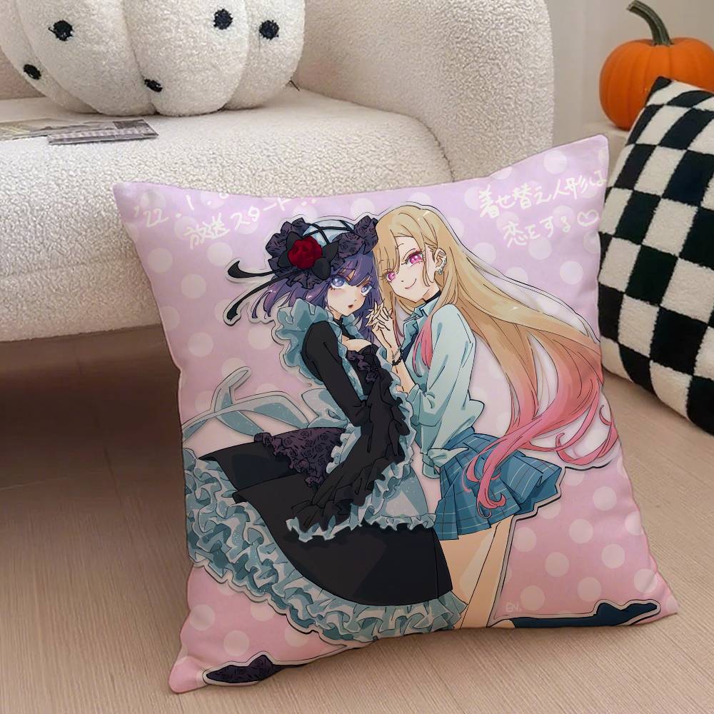 

Аниме Наволочка Моя нарядная кукла Наволочка против пылевых клещей Невидимая молния Шелковистый короткий плюш Чехол для подушки-диванной подушки 12x12Inch