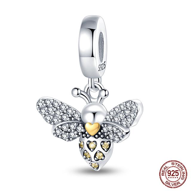 Fashion 925 Silver Colorful Butterfly Dragonfly Hummingbird Spring Series Charms Beads Fit Fasion 925 Bracelet Jewelry