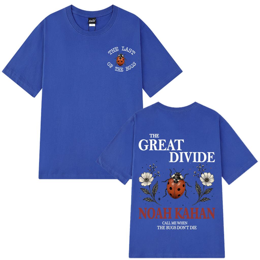 Noah Kahan The Great Divide Tour Graphic T-shirt Men Women Fashion Short-sleeved Loose Casual Cotton Top