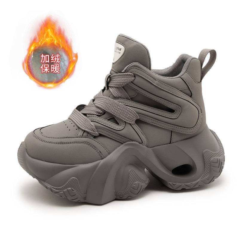 

118862 Double Net Daddy Shoes Women s Autumn Leather Surface Breathable Versatile Daddy Shoes Student Sports 40