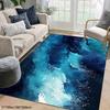 Diamond Velvet Dot Plush Base Blue Abstract Pattern Rug Living Room Bedroom Balcony Machine Washable Indoor Outdoor Carpet