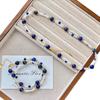 Sens du Design Lapis Lazuli Naturel Cristal Artificiel Perle Sens du Design Collier Multicouche Chaîne de Clavicule