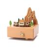 Carousel Music Box Wooden Christmas Ornament Rotary Train Musical Box Home Decoration Accessories For Birthday Gifts Valentine'
