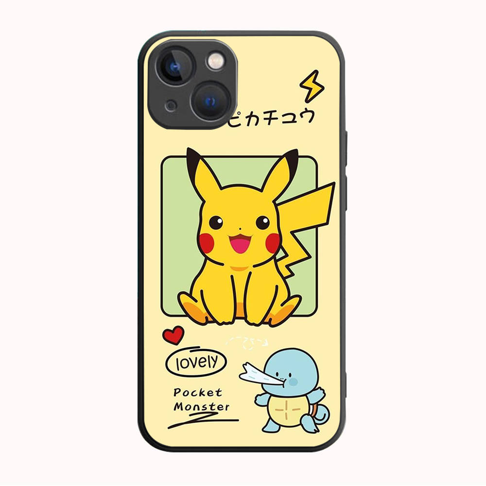 Carcasă neagră B-79 Pokemon Pikchu pentru Samsung S24 S23 S22 S21 S20 FE S10 Lite Ultra S7 S8 S9 Plus A05S A11 A12 A13 A15 A22 A24 A25 A32 A52 A71 5G