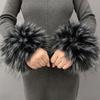 Faux Fur Cuffs Arm Warmers Furry Wrist Cuffs Holiday Costume Accessory for Women