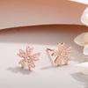 Korean designer Xiaoxiangfeng cherry blossom accessories S925 sterling silver stud earrings women's simple summer sweet earrings set