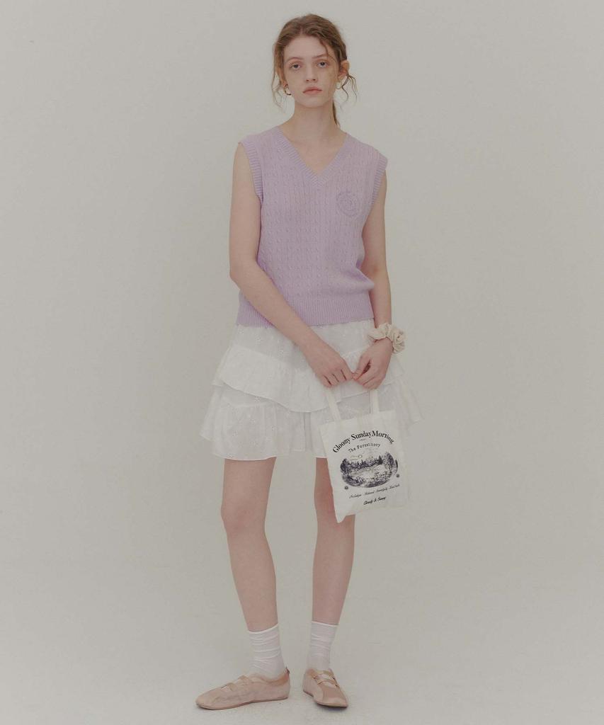 Plack Woman Ruffle Mini Skirt