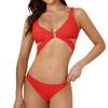 Women's Split Sexy Solid Colour Bikini Fashion With Bra Pad No Steel Bra Swimsuit