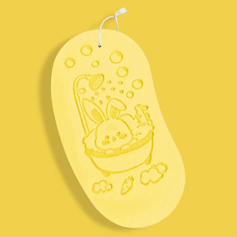 Kinderbadeschwamm zum Baden zum Entfernen von Schmutz, erbsenförmiger Scheuerschwamm, mondförmiges Badetuch, Schlammschwamm