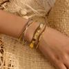 Yori Exquisite Simple Line Cross Open Bracelet Bangle Women Trendy Summer Charm Gold Silver Color Jewelry