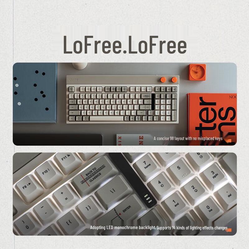 LOFREE 98-Key 3-Mode Hot-Swappable Custom Mechanical Keyboard & Mouse Combo
