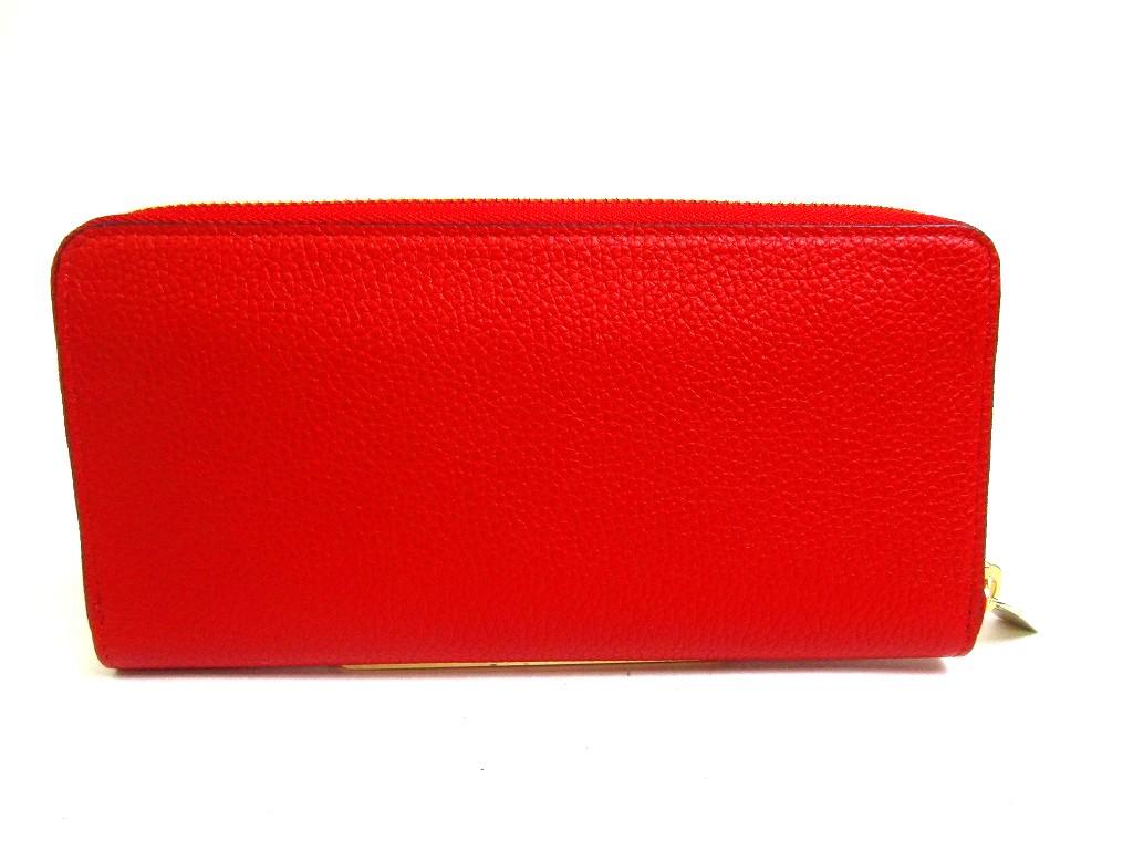 Authentic Christian Louboutin By My Side Red Leather Round Zip Wallet #b248  Seller Refurbished