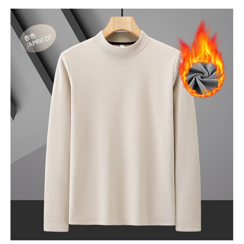 Mens Thick Fleece Sweatshirt Stand Collar Long Sleeve Casual Warm Top