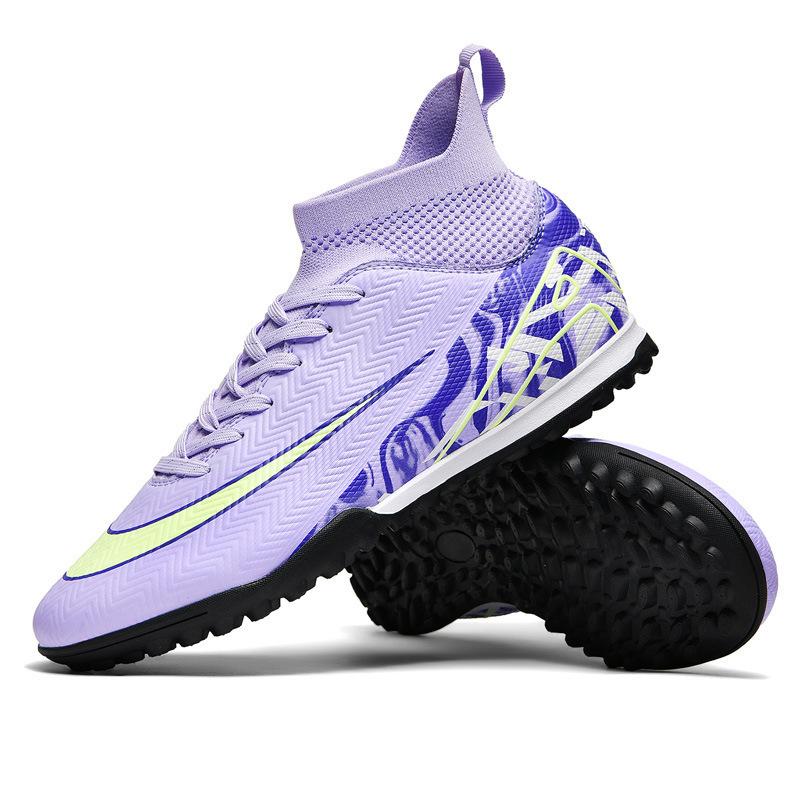 Fotballsko med høy ankel for menn og kvinner, brukne knotter og lange knotter, nye 15 ungdoms gressbanepigger, studenttrening barn
