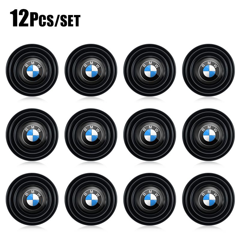 SHEJ3 4/12Pcs Soundproof Silicone Pad Car Styling Door Crash Pad Stickers For BMW G80 G06 G07 G42 G14 G15 G16 F82 F20 F21 F83 M2 M3 M4