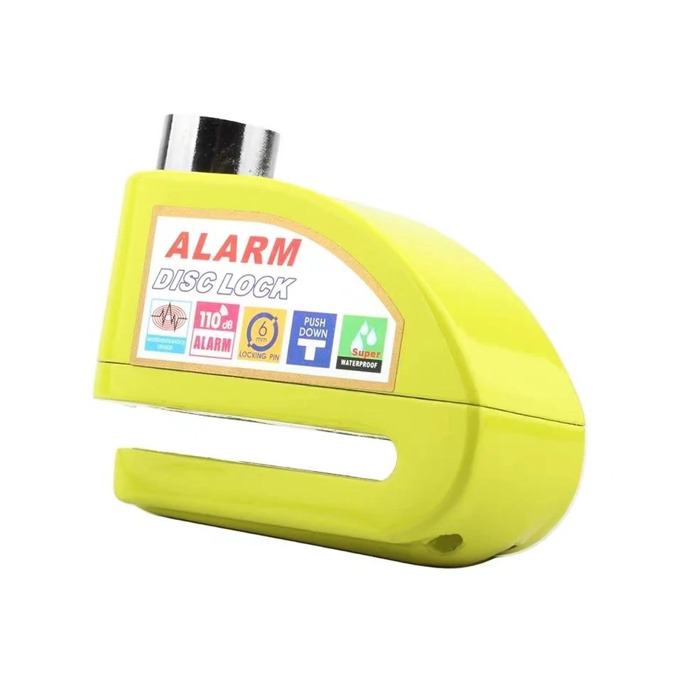 Motorrad Fahrrad Lock Alarm Sicherheit Schutz Vorhängeschloss Disc Aluminium Legierung Anti-Diebstahl Erinnerung Seil Lock Beutel Motorrad Zubehör