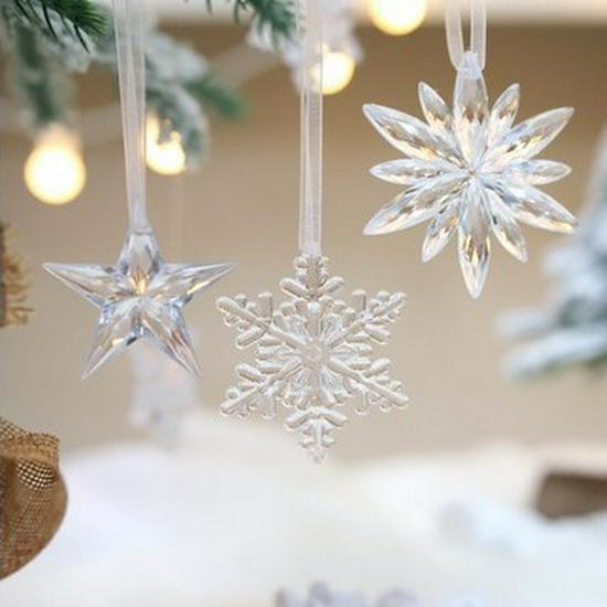Hot-Selling Acrylic Snowflake String Icicle Christmas Tree Decor