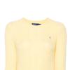 Polo Ralph Lauren Pony Pattern Knit Crew Neck Pullover Sweater Women sweater Yellow 211910421-025