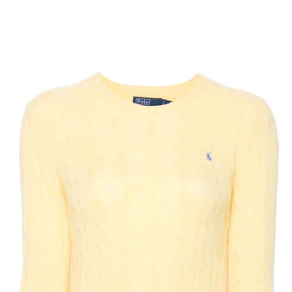 Polo Ralph Lauren Pony Pattern Knit Crew Neck Pullover Sweater Women sweater Yellow 211910421-025