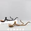 Creative Reader Figure Ornaments Vintage Metal Human Body Sculptures Handicrafts Living Room Office Bar Cabinet Figure Ornaments