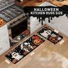 Halloween Pumpkin Door Mat - Water Absorbing, Dirt & Wear Resistant, Easy-to-Clean Kitchen Carpet