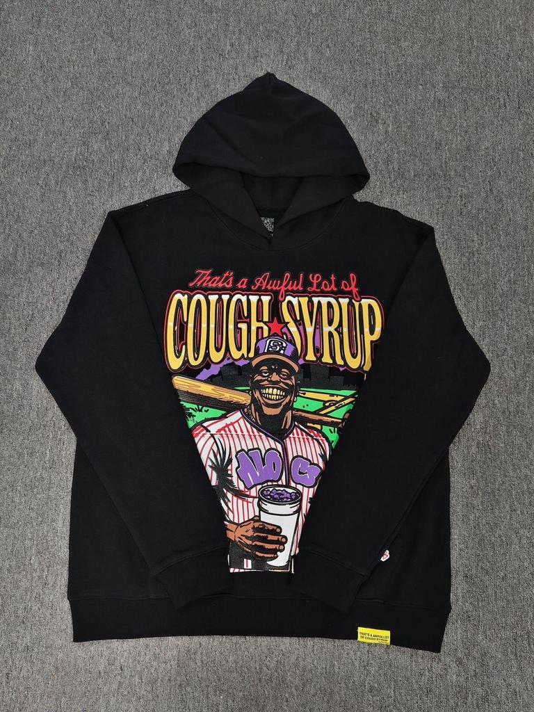 "That's an Awful Lot of Cough Syrup" Anime Print Hoodie for Men - Trendy Brand Original Label.